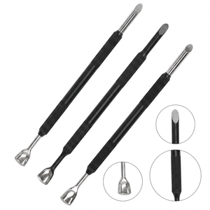 TEEJAY -01 Ensemble d'outils pousse-cuticules double embout en acier inoxydable multicolore pour manucure et soin des cuticules, réutilisable, conception à double tête - Product Image 2