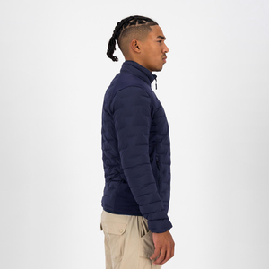 Chaqueta Acolchada de Invierno para Hombre, Estilo Urbano, de Dos Tonos, con Cierre de Cremallera y Cuello Alto, Chaquetas Acolchadas Impermeables Personalizadas al por Mayor - Product Image 2