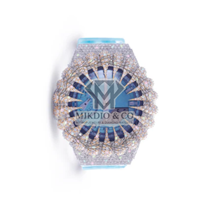 Trending Hiphop Diamond Mechanical <b>Watch</b> for Unisex Fully Luxuries Automatic 20mm Band Fashion Charm Double Display - Product Image 2