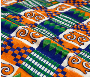 Tissu en coton imprimé africain, motif tissé, commande personnalisée pour robes et vêtements de mariage - Product Image 3
