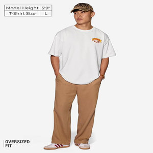 เสื้อยืดผู้ชายสีขาวทรงปกติ แขนสั้น คอกลม ผ้าฝ้ายเจอร์ซีย์ 100% สวมใส่สบาย ระบายอากาศได้ดี มีโลโก้ด้านหลัง ผ้าไม่ยับ แห้งเร็ว - Product Image 3