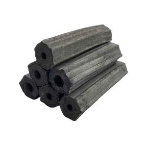 Briquettes de charbon de bois de sciure de bois dur 100% naturelles, forme hexagonale, faible fumée, faible teneur en cendres, 7000-8000 Kcal/kg, pour barbecue et usage commercial - Product Image 1