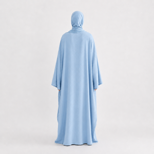 Conjunto de Abaya Informal y Modesto para Mujer, Talla Grande, con Hiyab a Juego, Manga Larga, Corte Holgado, Largo Maxi, Tela Suave y Transpirable, 2026 - Product Image 2
