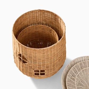 Maison de jeu en rotin, maisons en bois durables, maison de jeu décorative tressée, prix bas, jouets pour enfants - Product Image 2
