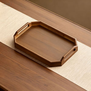 Bandeja de Servir de Madera de Lujo con Asas Recortadas, Bandeja Decorativa para Desayuno, Té y Café para el Hogar, Hotel y Restaurante - Product Image 5