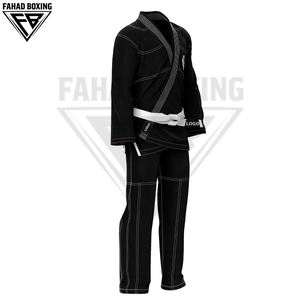 ชุดยิวยิตสูสีพื้นแบบสั่งทำพิเศษรุ่นใหม่ล่าสุดสำหรับฝึกซ้อมและต่อสู้ ยูนิเซ็กซ์ ผลิตจากผ้าโพลีเอสเตอร์ผสมคอตตอน สำหรับศิลปะการต่อสู้ - Product Image 2