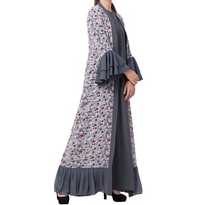 New Collection <b>Printing</b> Allover Pattern Abaya Borka <b>Islamic</b> Dress Hajj & Umrah Sublimation Fashion Abayas For Girls Breathable - Product Image 2