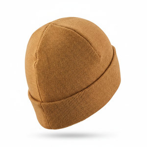 Gorro de Punto Unisex de Color Sólido, Gorro de Invierno 100% Acrílico, Estilo Casual con Puño Acanalado para Adultos, Circunferencia de Cabeza de 56-58 cm - Product Image 2