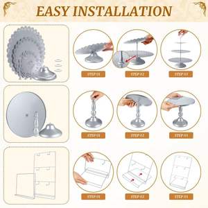 Support à gâteau en métal de qualité supérieure, prêt à l'exportation, idéal pour les mariages, les anniversaires et les événements spéciaux. Disponible au meilleur prix. - Product Image 3