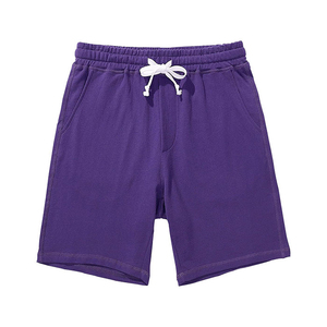 Shorts Bermuda en Coton pour Hommes avec Cordon de Serrage, Taille Élastique, Couleur Unie, Poches Latérales, Tissu Tricoté Respirant - Product Image 3