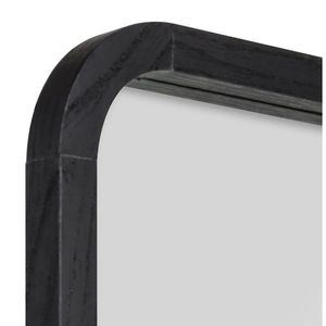 Miroir mural rectangulaire noir à bords arrondis de 22x30 pouces - Product Image 3