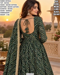 Conjunto de Traje de 3 Piezas para Mujer, Ropa Étnica de Diseñador, Colección de Ropa Festiva, Atuendo Tradicional Indio, Ropa de Fiesta para Mujer, para Ocasiones Especiales - Product Image 2
