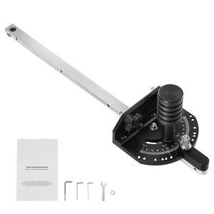 Regla de ángulo de aleación de aluminio de alta precisión 3/4 x 3/8 para mesas, con 15 tope de ángulo ajustable y enchufe con resorte - Product Image 3