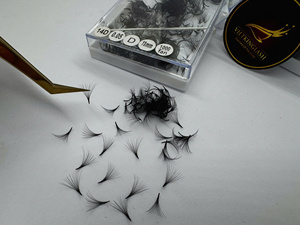 ขนตาปลอมแบบพัดสำเร็จรูป 14D รุ่น D Curl ขนาด 0.05 11 มม. ขนมิ้งค์ สำหรับต่อขนตาแบบเส้นต่อเส้น ขายส่ง รับผลิตแบรนด์ส่วนตัว (OEM) - Product Image 1