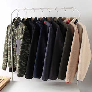 Veste polaire à fermeture éclair avec broderie de logo personnalisée sur le devant, vêtement d'hiver décontracté, prix de gros - Product Image 1