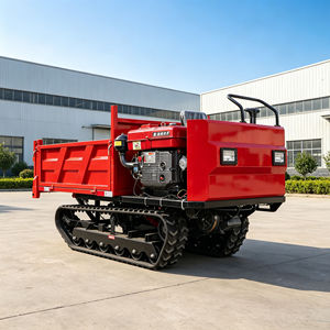 Mini-transporteur chenillé robuste, mini-dumper sur chenilles de petite taille pour le déplacement de sable, de terre et de pierres sur les chantiers de construction - Product Image 1