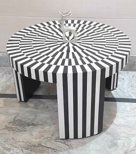 ILAHI's Bone Inlay <b>Table</b> Modern Design Agate Detailing <b>Storage</b> Portable Home Furniture - Product Image 5