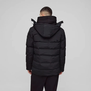 Veste matelassée longue à capuche pour homme, manteau d'hiver isolé de qualité supérieure, coupe-vent, streetwear, vêtement d'extérieur avec fermeture éclair intégrale - Product Image 5