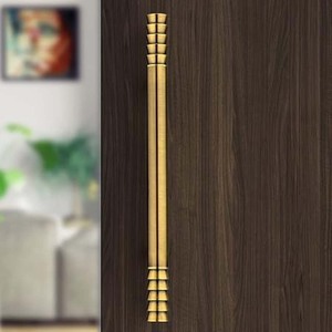 Poignée de porte principale robuste en laiton de 14 pouces pour portes en verre et en bois – Poignées en laiton à tirer et pousser - Product Image 3