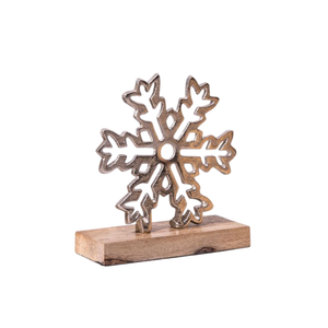 Hammered Metal Christmas <b>Tree</b> Tabletop Decor Silver Pine <b>Tree</b> Showpiece Xmas Figurine <b>With</b> Wooden Base - Product Image 5