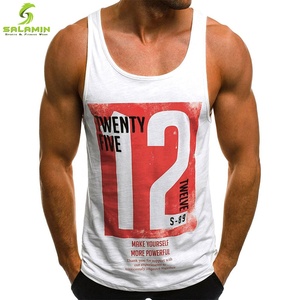 100% Cotton Summer tank Top for Man Gym Sports <b>Vest</b> Gym Tank Top <b>Bodybuilding</b> Single Casual Fitness Top - Product Image 3
