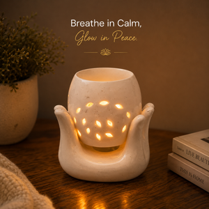 Luxury Smart Aroma Oil <b>Diffuser</b> <b>Ceramic</b> Electric <b>Diffuser</b> Handcrafted | Essential Oil Burner Aromatherapy Home Wellness Decor - Product Image 4