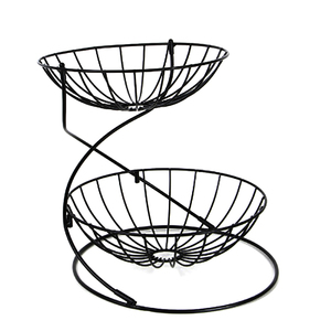 2 Tier Metal Wire Fruit <b>Basket</b> Holder Modern Countertop Fruit Bowl Stand Kitchen Vegetable Storage Organizer Decorative <b>Basket</b> - Product Image 3