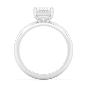 Anillo de Compromiso Solitario con Halo Oculto y Diamante Cultivado en Laboratorio de Corte Radiante Premium, Oro Rosa de 10K, 2.06 CTW, Lujoso - Product Image 4