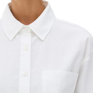 Chemise en coton blanc de qualité supérieure pour femmes - Haut décontracté à boutons surdimensionné - Product Image 2