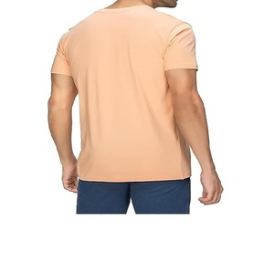 T-shirts en coton traité à l'ammoniaque liquide de haute qualité pour hommes, femmes, unisexe, toucher soyeux, couleur unie, col rond, logo personnalisé - Product Image 2