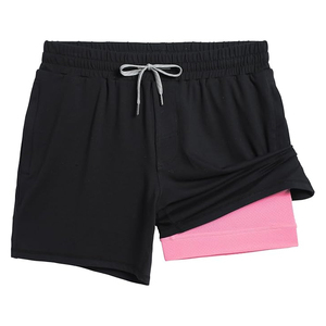 Shorts décontractés pour hommes en maille respirante avec lacets, entrejambe de 6/9 pouces, 100 % polyester, fermeture à cordon pour la gym et l'entraînement - Product Image 1