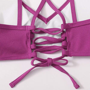 Conjunto de Bikini de 2 Piezas para Mujer, Talla Regular, Logotipo Frontal, Spandex/Poliéster, Secado Rápido, Transpirable, Ropa de Playa, Servicio OEM - Product Image 3