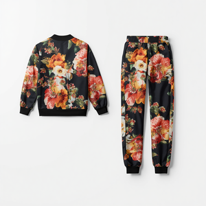 Ensemble de survêtement sportif pour femmes avec imprimé floral par sublimation - Product Image 3