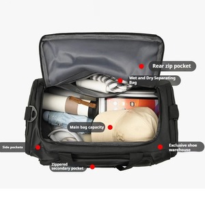 Bolsa de Gimnasio Portátil Ligera de Gran Capacidad, Bolsa Deportiva con Separación para Ropa Húmeda y Seca, Mochila Multifuncional para Viajes de Negocios - Product Image 5