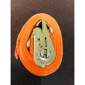 Sangle d'arrimage à cliquet de qualité supérieure, capacité 2 tonnes, 32 mm, avec crochets en J – Sangle de fixation robuste pour cargaison - Product Image 4