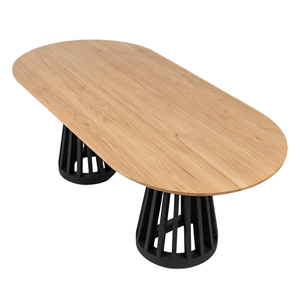 Grandes tables rondes en teck massif, écologiques, durables, idéales pour les grands rassemblements à un prix économique - Product Image 3