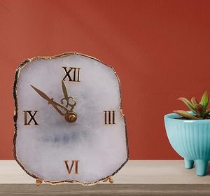 Horloge murale de luxe en résine artisanale, moderne, étanche, surdimensionnée, avec veilleuse, mécanique, pour Pâques, mariage, retraite, Ramadan, maison - Product Image 5