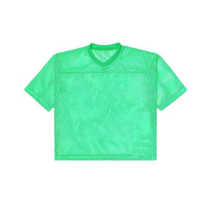 Nueva Llegada 2026: Camiseta de Fútbol Personalizada de Malla Estilo Urbano con Estampado Completo y Cuello en V, Corte Holgado - Product Image 1