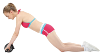 ALLWINWIN ABW60 Roda Abdominal - Perlindungan Rem Roller Latihan Inti Tubuh untuk Gym