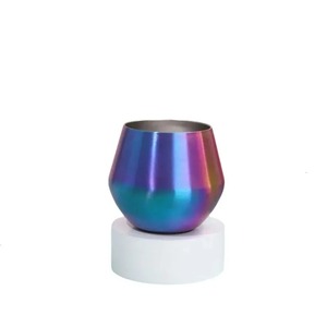 Gobelet moderne en acier inoxydable, élégant, à pied, pour boire du vin - Product Image 6