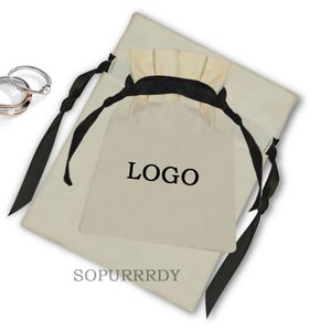 Pochettes à monnaie personnalisées avec logo, sacs à monnaie en coton, accessoires cadeaux, pochettes à bijoux, sacs à monnaie avec cordon de serrage - Product Image 3