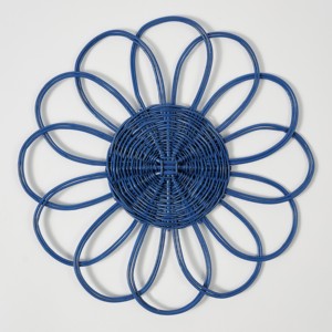 Red <b>placemats</b> for dinnerware accents bohemian style handmade rattan <b>placemat</b> table charger - Product Image 6