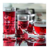 Fleurs d'hibiscus séchées Bissap Zobo Karkade en sachet de 250g et 500g pour les magasins d'alimentation ethnique africaine, latino-américaine et du Moyen-Orient