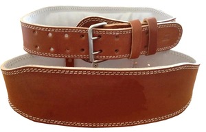 Custom Double Prong Buckle Leather Weightlifting <b>Belt</b> 4" Tapered Design Gym Workout Bodybuilding Countered Weight Lifting <b>Belt</b> - Product Image 2