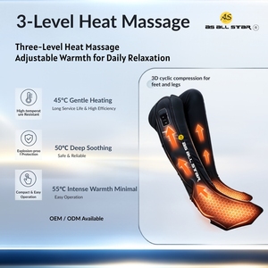 Bottes de massage compressives pour les pieds et les jambes, 5 chambres, sans fil, 3 modes, écran tactile LED, récupération thermique pour athlètes, CE OEM ODM ALL STAR - Product Image 4