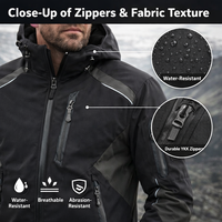 Veste Softshell Imperméable et Coupe-Vent pour Hommes en Spandex/Polyester, Idéale pour la Randonnée et les Vêtements de Travail en Plein Air