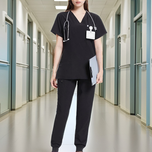Comfortable Fit Multiple Pockets And Durable Everyday Unisex <b>Scrub</b> Suit Healthcare Work Uniform <b>Set</b> With Soft Breathable Fabric - Product Image 5