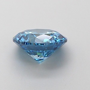 Pierre précieuse brute de laboratoire CVD, taille brillant ronde, bleu vif fantaisie, clarté VVS2, polissage excellent, certifiée IGI - Product Image 2