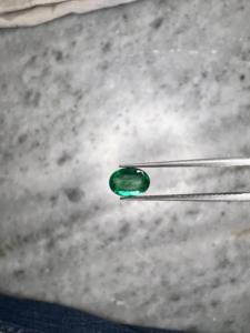 Émeraude naturelle zambienne certifiée GIA de 0,85 ct, taille ovale, pierre précieuse verte lâche pour bague, pendentif, bijoux fins - Product Image 3