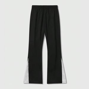 Pantalon de survêtement personnalisé en polyester à rayures, avec logo brodé, coupe oversize et jambe large, pour homme - Product Image 2